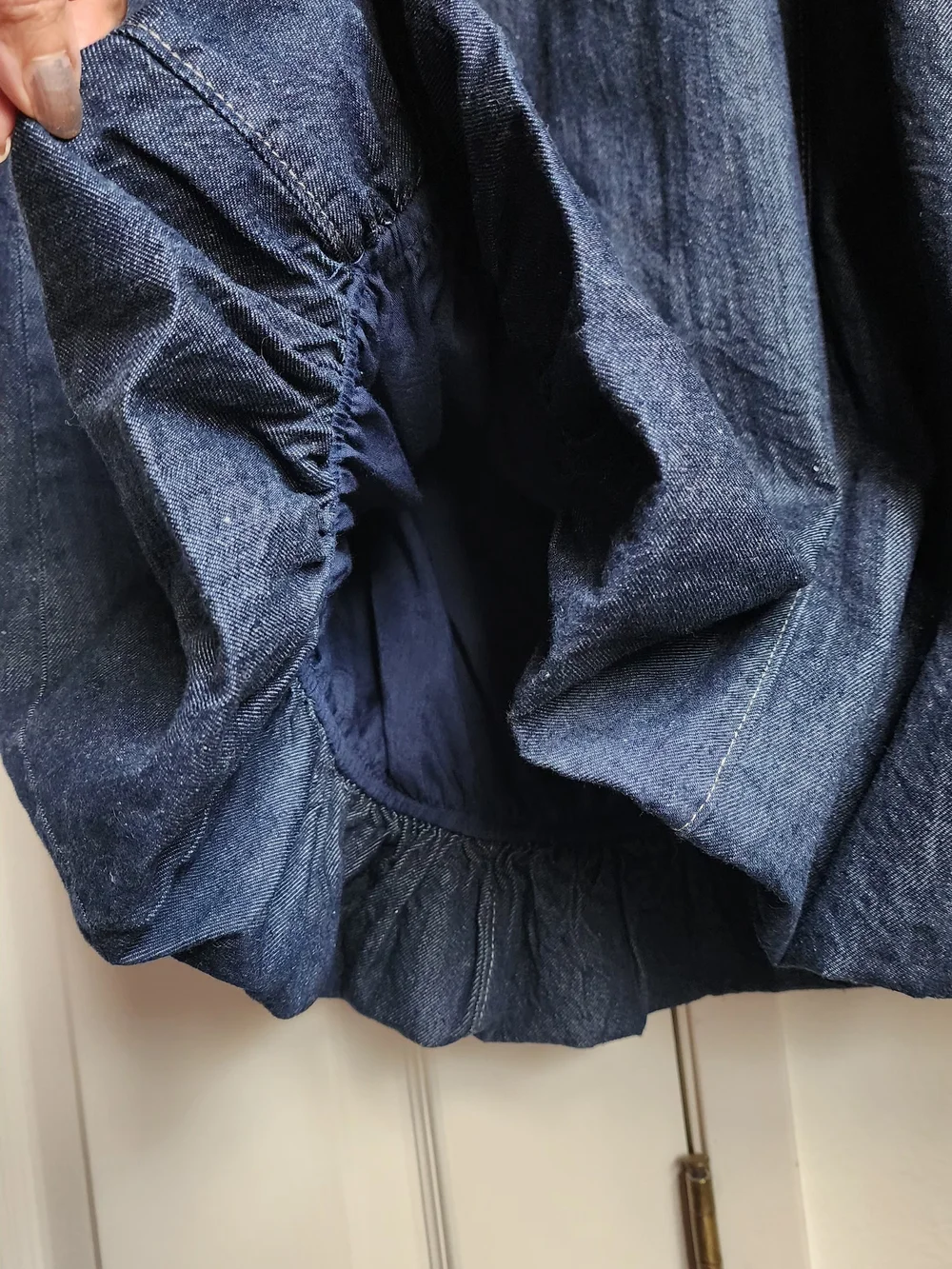 NWT ZARA Denim Baloon Dress- Dark Indigo Maxi - Picture 6 of 6